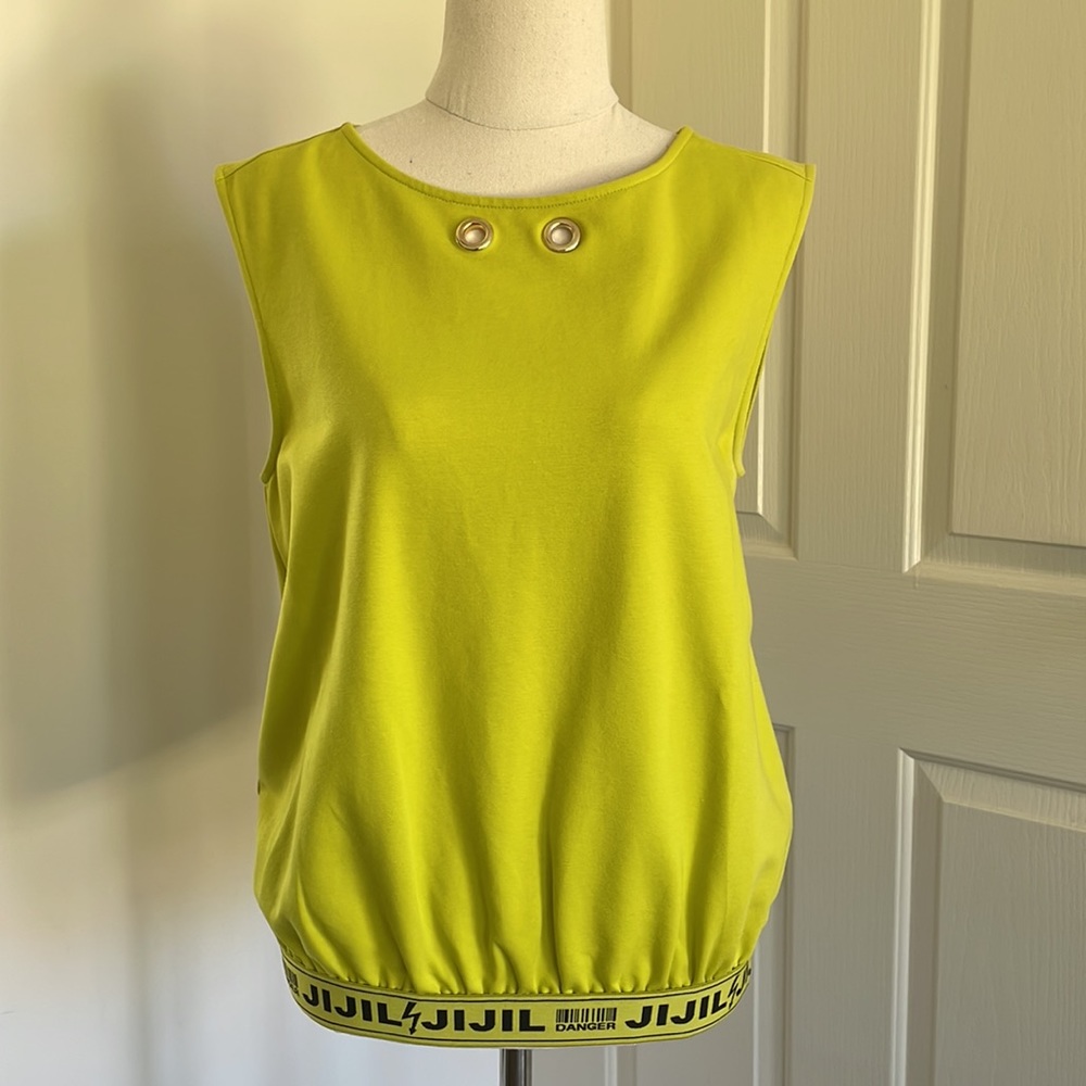💚BNWT JIJIL Italian designer green statement sleeveless top - Picture 1 of 14